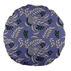 Folk Floral Pattern  Abstract Flowers Surface Design  Seamless Pattern Large 18  Premium Flano Round Cushions by Eskimos
