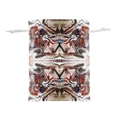 White Feathers Arabesque Lightweight Drawstring Pouch (s) by kaleidomarblingart