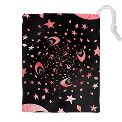 Pattern Lune Étoile Profondeur Drawstring Pouch (5xl) by alllovelyideas