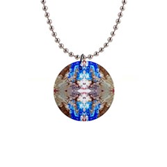 Abstract Acrylic Pouring Art 1  Button Necklace by kaleidomarblingart