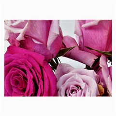 Magenta Roses Large Glasses Cloth (2 Sides) by kaleidomarblingart