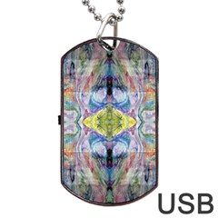 Painted Pebbles I Repeats Dog Tag Usb Flash (one Side) by kaleidomarblingart