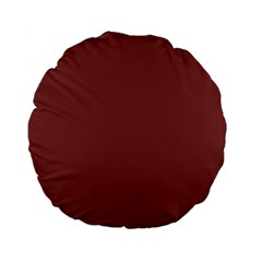 Brandy Brown Standard 15  Premium Flano Round Cushions by FabChoice