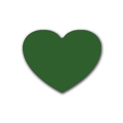 Basil Green Rubber Coaster (heart)  by FabChoice