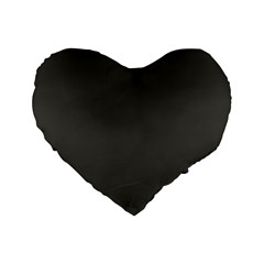 Beluga Grey Standard 16  Premium Flano Heart Shape Cushions by FabChoice