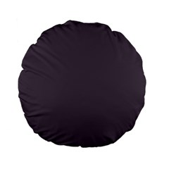 Graphite Grey Standard 15  Premium Flano Round Cushions by FabChoice
