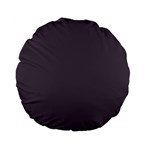Graphite Grey Standard 15  Premium Flano Round Cushions Front