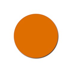 Apricot Orange Rubber Round Coaster (4 Pack)  by FabChoice