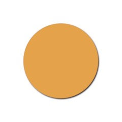 Bees Wax Orange Rubber Round Coaster (4 Pack)  by FabChoice