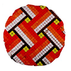 Pop Art Mosaic Large 18  Premium Round Cushions by essentialimage365