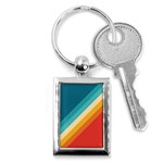 Classic Retro Stripes Key Chain (Rectangle) Front