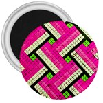 Pop Art Mosaic 3  Magnets Front