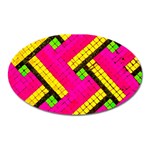 Pop Art Mosaic Oval Magnet Front