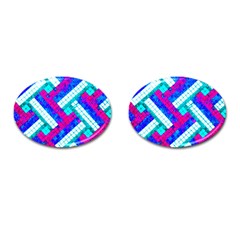 Pop Art Mosaic Cufflinks (oval) by essentialimage365