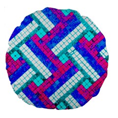 Pop Art Mosaic Large 18  Premium Round Cushions by essentialimage365