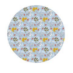 Blue Florals Mini Round Pill Box by designsbymallika