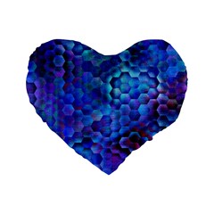 Zzzap! Standard 16  Premium Flano Heart Shape Cushions by MRNStudios