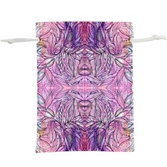 Biro On Pink Symmetry  Lightweight Drawstring Pouch (xl) by kaleidomarblingart