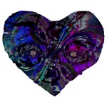 Ignatius Large 19  Premium Flano Heart Shape Cushions Front