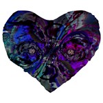 Ignatius Large 19  Premium Flano Heart Shape Cushions Back
