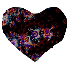 Viral Mandala Large 19  Premium Heart Shape Cushions by MRNStudios