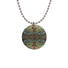 Painted Stripes Repeats 1  Button Necklace by kaleidomarblingart