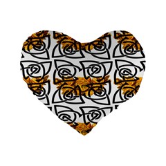 Digital Flowers Standard 16  Premium Heart Shape Cushions by Sparkle