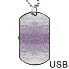 Artwork Lilac Repeats Dog Tag Usb Flash (one Side) by kaleidomarblingart