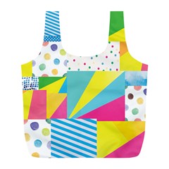 Geometric Pattern Full Print Recycle Bag (l) by designsbymallika