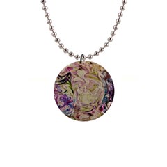 Marbling Collage 1  Button Necklace by kaleidomarblingart