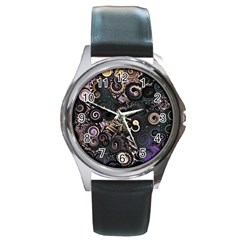 Whirligig Round Metal Watch by MRNStudios