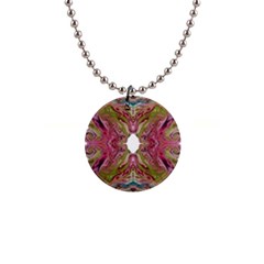 Marbling Collage 1  Button Necklace by kaleidomarblingart