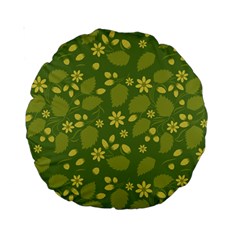 Folk Flowers Pattern Floral Surface Design  Standard 15  Premium Round Cushions by Eskimos