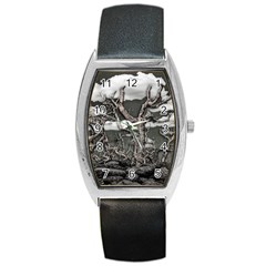 Dark Fantasy Landscape Poster Barrel Style Metal Watch by dflcprintsclothing