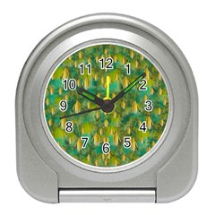 Love To The Flowers And Colors In A Beautiful Habitat Travel Alarm Clock by pepitasart