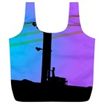 Vaporwave Wires And Transformer Full Print Recycle Bag (XL) Front