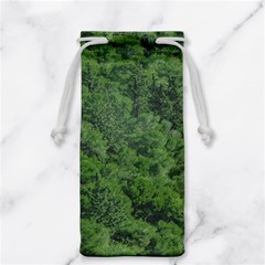 Leafy Forest Landscape Photo Jewelry Bag by dflcprintsclothing