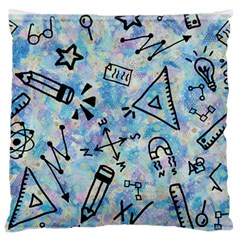 Science-education-doodle-background Large Flano Cushion Case (one Side) by Sapixe