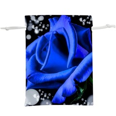 Blue-rose-rose-rose-bloom-blossom  Lightweight Drawstring Pouch (xl) by Sapixe