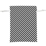 Black And White Checkerboard Background Board Checker  Lightweight Drawstring Pouch (XL) Front