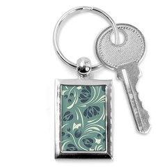 Folk Flowers Pattern Floral Surface Design Seamless Pattern Key Chain (rectangle) by Eskimos