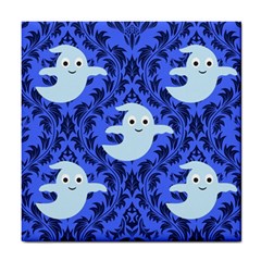Ghost Pattern Tile Coaster by NerdySparkleGoth
