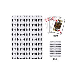 Athletic Running Graphic Silhouette Pattern Playing Cards Single Design (mini) by dflcprintsclothing