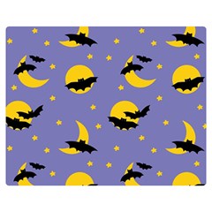 Bats With Yellow Moon Double Sided Flano Blanket (medium)  by SychEva