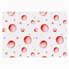 Red Drops On White Background Large Glasses Cloth (2 Sides) by SychEva