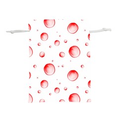 Red Drops On White Background Lightweight Drawstring Pouch (m) by SychEva