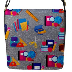 80s And 90s School Pattern Flap Closure Messenger Bag (s) by NerdySparkleGoth