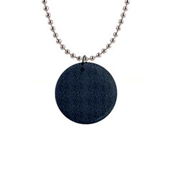 Blue Stripes On Dark Background 1  Button Necklace by SychEva