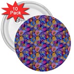 Multicolored Circles And Spots 3  Buttons (10 pack)  Front