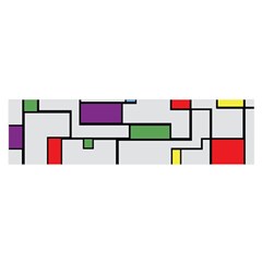 Colorful Rectangles Satin Scarf (oblong) by LalyLauraFLM